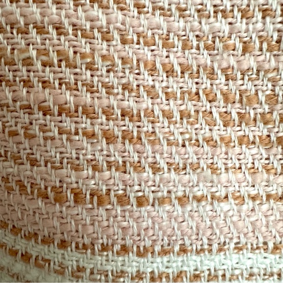 LOFT Tweed Striped Wrap Mini Skirt in Pink and Black Size 2 - Picture 6 of 9